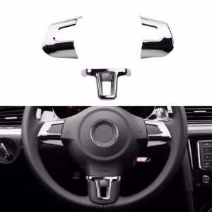 Chrome ABS Steering Wheel Trim – Compatible with Volkswagen Golf 6