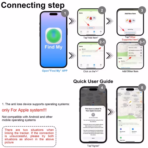 Apple AirTag Compatible Smart Tracker – Precision Find for Car & Personal Items - Image 3